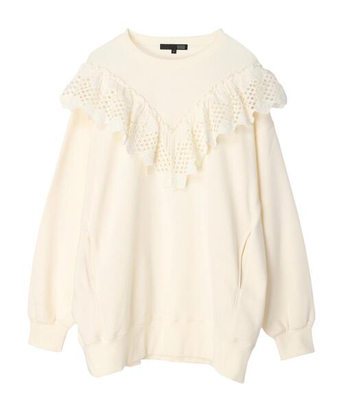Sugar spoon（シュガースプーン）の「・SUGAR SPOON刺繍レースウラケプルオーバー（Tシャツ/カットソー・レディース・グレイッシュベージュ/ブラック/アイボリー/グリーン系その他3・FREE）」の11枚目の写真