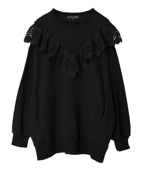 Sugar spoon（シュガースプーン）の「・SUGAR SPOON刺繍レースウラケプルオーバー（Tシャツ/カットソー・レディース・グレイッシュベージュ/ブラック/アイボリー/グリーン系その他3・FREE）」の10枚目の写真