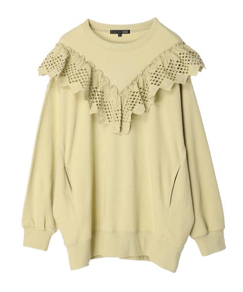 Sugar spoon（シュガースプーン）の「・SUGAR SPOON刺繍レースウラケプルオーバー（Tシャツ/カットソー・レディース・グレイッシュベージュ/ブラック/アイボリー/グリーン系その他3・FREE）」の8枚目の写真
