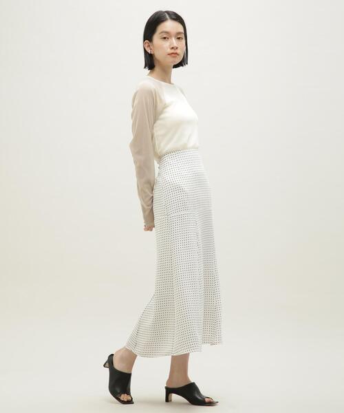 NANO universe(ナノユニバース)の「MEYAME/BEAUTIFUL SKIRT(DOT)(スカート・レディース・ホワイト/ネイビー・0/1)」の11枚目の写真
