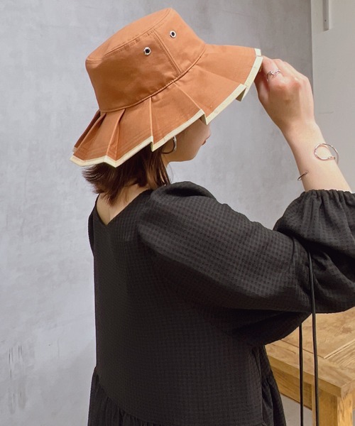 un dix cors（アンディコール）の「プリーツハット（ハット・レディース・ブラック/ブラウン・FREE）」の12枚目の写真