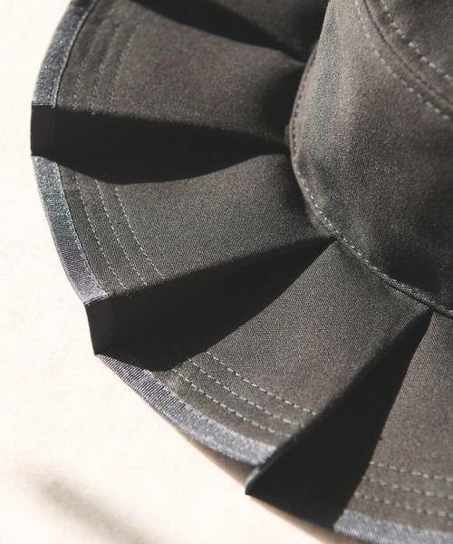 un dix cors（アンディコール）の「プリーツハット（ハット・レディース・ブラック/ブラウン・FREE）」の4枚目の写真