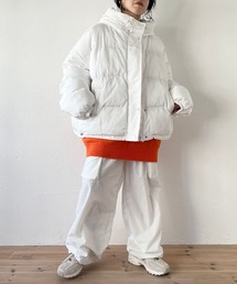 wee9s（ウィークス）の「volume sleeve hoodie down / ボリューム 