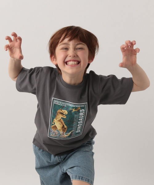 GLOBAL WORK(グローバルワーク)の「ヘビロッTEE/プリント半袖/162595(Tシャツ/カットソー・キッズ・アイボリー/ホワイト/ダークグレー/ホワイト系その他3/その他/チャコールグレー/グレー系その他/オフホワイト/ホワイト系その他2/ライトブルー/ブラック/ホワイト系その他/ベージュ/ベージュ系その他3・100cm/110cm/120cm/140cm/150cm/130cm/160cm)」の1枚目の写真