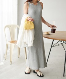 DISCOAT | カップ付ワッフルアシメネックワンピース(ワンピース)