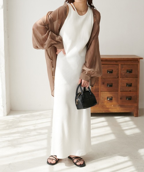 Discoat ワッフルワンピース　シアーシャツ　セット Discoat｜【WEB限定】ワッフルキャミワンピース | Rakuten