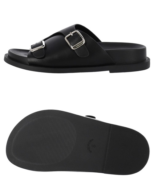 ANAP（アナップ）の「ダブルバックルサンダル（サンダル・レディース・オフホワイト/ブラック・S/M/L）」の10枚目の写真