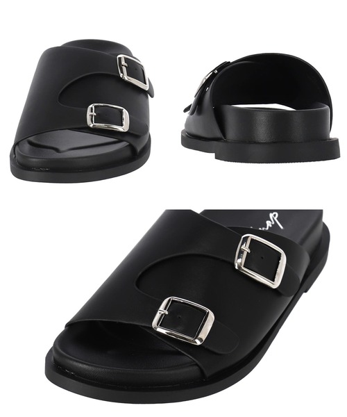 ANAP（アナップ）の「ダブルバックルサンダル（サンダル・レディース・オフホワイト/ブラック・S/M/L）」の11枚目の写真