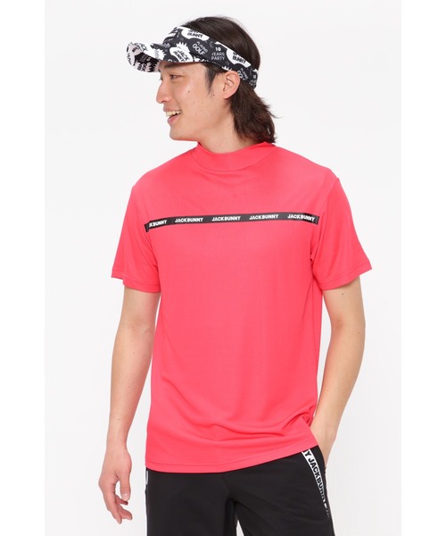 JACKBUNNY ジャックバニー オマージュロゴ 半袖モックネックカットソー