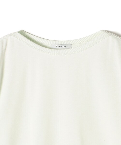 SHIPS Days(シップスデイズ)の「SHIPS Days:セーターマシーン ボートネック プルオーバー(Tシャツ/カットソー・レディース・オフホワイト/ダークグレー/ライトグリーン・ONE SIZE)」の7枚目の写真