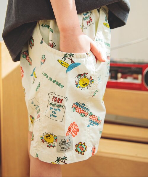 BREEZE(ブリーズ)の「5柄ハーフパンツ_5分丈(その他パンツ・キッズ・イエロー/キナリ/インディゴブルー/ミント/レインボー・130/110/90/80/140/120/100)」の2枚目の写真