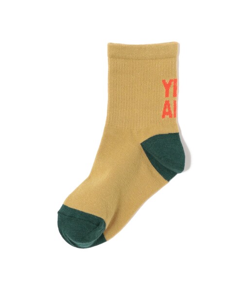 B:MING by BEAMS(ビーミングバイビームス)の「B:MING by BEAMS / バックロゴ ソックス(13~21cm)(ソックス/靴下・キッズ・ライトブルー/カーキ/ホワイト・S 13-15cm/M 16-18cm/L 19-21cm)」の1枚目の写真