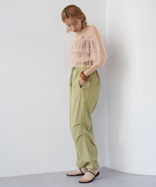 SLOBE citron.(スローブシトロン)の「SLOBE citron.チュールフリルブラウス(シャツ/ブラウス・レディース・ライトグリーン/ピンク・FREE)」の12枚目の写真