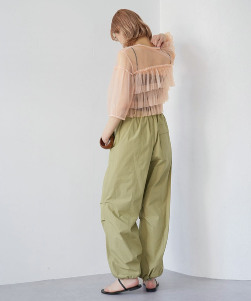 SLOBE citron.(スローブシトロン)の「SLOBE citron.チュールフリルブラウス(シャツ/ブラウス・レディース・ライトグリーン/ピンク・FREE)」の13枚目の写真