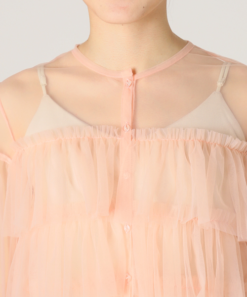 SLOBE citron.(スローブシトロン)の「SLOBE citron.チュールフリルブラウス(シャツ/ブラウス・レディース・ライトグリーン/ピンク・FREE)」の22枚目の写真