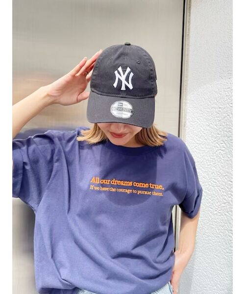 EVRIS（エヴリス）の「DREAMグラフィックオーバーサイズTシャツ（Tシャツ/カットソー・レディース・ブラック/グレー/ネイビー/ホワイト・FREE）」の4枚目の写真