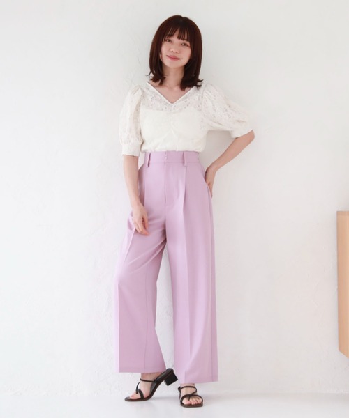 archives(アルシーヴ)の「タックワイドパンツ(その他パンツ・レディース・オフホワイト/ブルー/グリーン/ラベンダー・MEDIUM)」の15枚目の写真