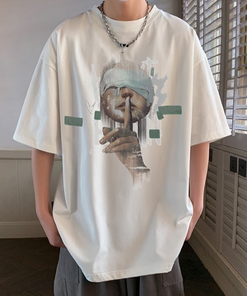 MGV(エムジーヴィー)の「フロントイラストT(Tシャツ/カットソー・メンズ・ブラウン/グリーン/ホワイト/ダークグレー/ブルー/ブラック・MEDIUM/LARGE/X-LARGE)」の2枚目の写真