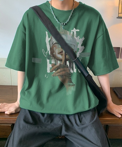 MGV(エムジーヴィー)の「フロントイラストT(Tシャツ/カットソー・メンズ・ブラウン/グリーン/ホワイト/ダークグレー/ブルー/ブラック・MEDIUM/LARGE/X-LARGE)」の5枚目の写真