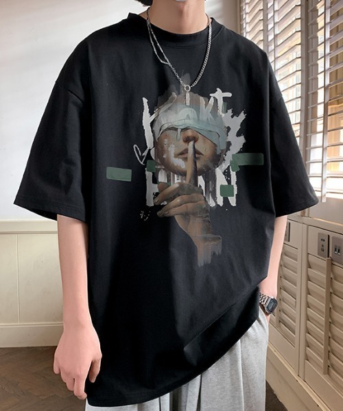 MGV(エムジーヴィー)の「フロントイラストT(Tシャツ/カットソー・メンズ・ブラウン/グリーン/ホワイト/ダークグレー/ブルー/ブラック・MEDIUM/LARGE/X-LARGE)」の10枚目の写真