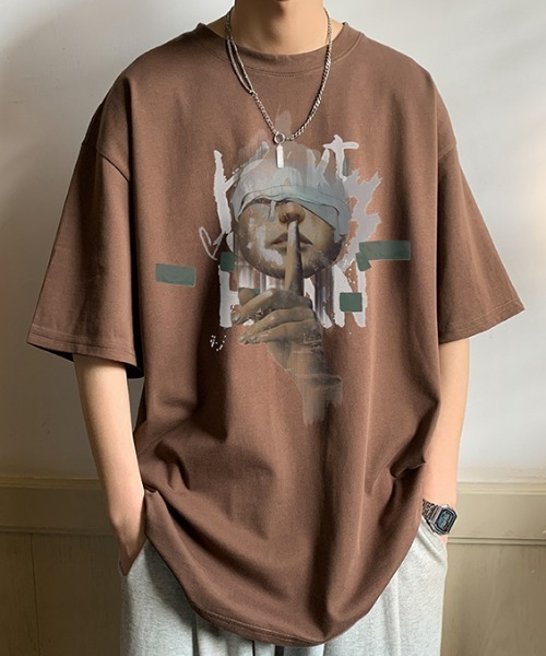 MGV(エムジーヴィー)の「フロントイラストT(Tシャツ/カットソー・メンズ・ブラウン/グリーン/ホワイト/ダークグレー/ブルー/ブラック・MEDIUM/LARGE/X-LARGE)」の20枚目の写真