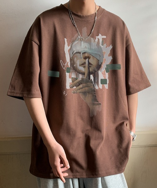 MGV(エムジーヴィー)の「フロントイラストT(Tシャツ/カットソー・メンズ・ブラウン/グリーン/ホワイト/ダークグレー/ブルー/ブラック・MEDIUM/LARGE/X-LARGE)」の21枚目の写真