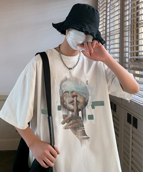 MGV(エムジーヴィー)の「フロントイラストT(Tシャツ/カットソー・メンズ・ブラウン/グリーン/ホワイト/ダークグレー/ブルー/ブラック・MEDIUM/LARGE/X-LARGE)」の7枚目の写真