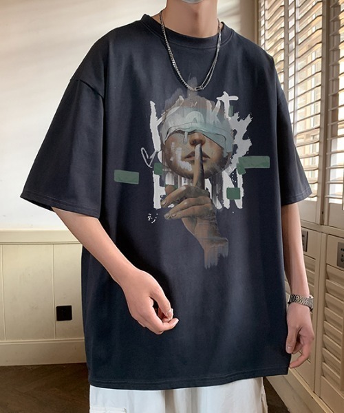 MGV(エムジーヴィー)の「フロントイラストT(Tシャツ/カットソー・メンズ・ブラウン/グリーン/ホワイト/ダークグレー/ブルー/ブラック・MEDIUM/LARGE/X-LARGE)」の15枚目の写真