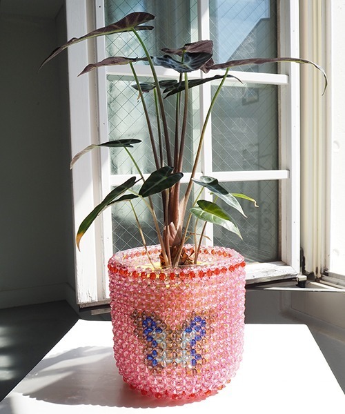 Casselini HOME(キャセリーニ ホーム)ビーズ鉢カバー（フラワー