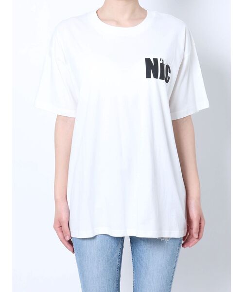 GYDA（ジェイダ）の「NIC CARD BIG Tシャツ（Tシャツ/カットソー・レディース・ラベンダー/オフホワイト・FREE）」の13枚目の写真