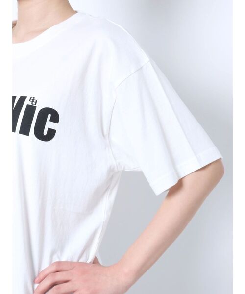 GYDA（ジェイダ）の「NIC CARD BIG Tシャツ（Tシャツ/カットソー・レディース・ラベンダー/オフホワイト・FREE）」の17枚目の写真