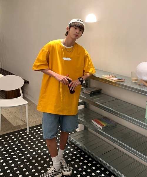 MGV(エムジーヴィー)の「ペイントスタイルロゴTシャツ(Tシャツ/カットソー・メンズ・ブルー/ブラック/ネイビー/イエロー/ホワイト・MEDIUM/LARGE/X-LARGE)」の5枚目の写真