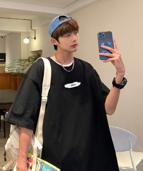 MGV(エムジーヴィー)の「ペイントスタイルロゴTシャツ(Tシャツ/カットソー・メンズ・ブルー/ブラック/ネイビー/イエロー/ホワイト・MEDIUM/LARGE/X-LARGE)」の3枚目の写真