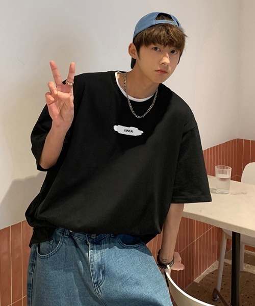 MGV(エムジーヴィー)の「ペイントスタイルロゴTシャツ(Tシャツ/カットソー・メンズ・ブルー/ブラック/ネイビー/イエロー/ホワイト・MEDIUM/LARGE/X-LARGE)」の13枚目の写真
