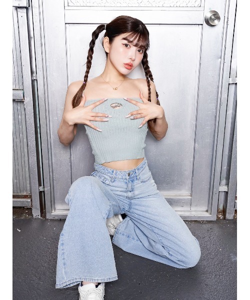 エンブレムリブニットベアトップを使ったその他ユーザーの