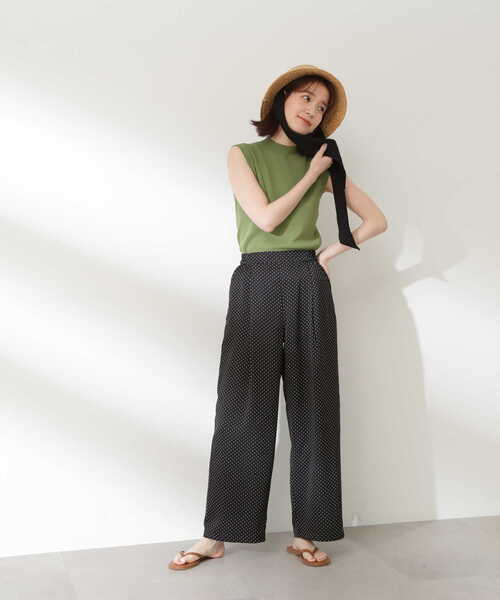 N.（N. Natural Beauty Basic）（エヌエヌナチュラルビューティーベーシック）の「◆リラックスストレートパンツ（デニムパンツ・レディース・ブラック系その他/ドット・MEDIUM）」の22枚目の写真