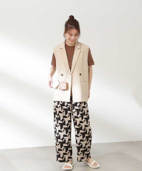 N.（N. Natural Beauty Basic）（エヌエヌナチュラルビューティーベーシック）の「◆リラックスストレートパンツ（デニムパンツ・レディース・ブラック系その他/ドット・MEDIUM）」の17枚目の写真