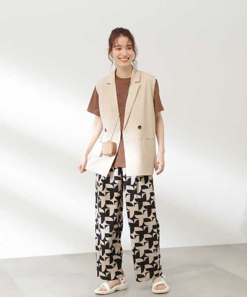 N.（N. Natural Beauty Basic）（エヌエヌナチュラルビューティーベーシック）の「◆リラックスストレートパンツ（デニムパンツ・レディース・ブラック系その他/ドット・MEDIUM）」の18枚目の写真