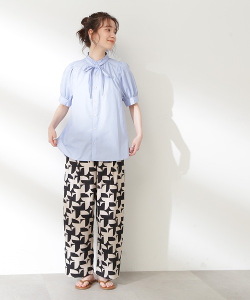 N.（N. Natural Beauty Basic）（エヌエヌナチュラルビューティーベーシック）の「◆リラックスストレートパンツ（デニムパンツ・レディース・ブラック系その他/ドット・MEDIUM）」の13枚目の写真