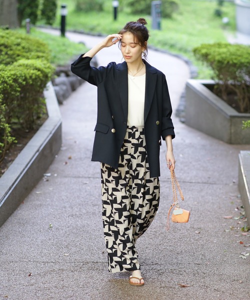 N.（N. Natural Beauty Basic）（エヌエヌナチュラルビューティーベーシック）の「◆リラックスストレートパンツ（デニムパンツ・レディース・ブラック系その他/ドット・MEDIUM）」の9枚目の写真