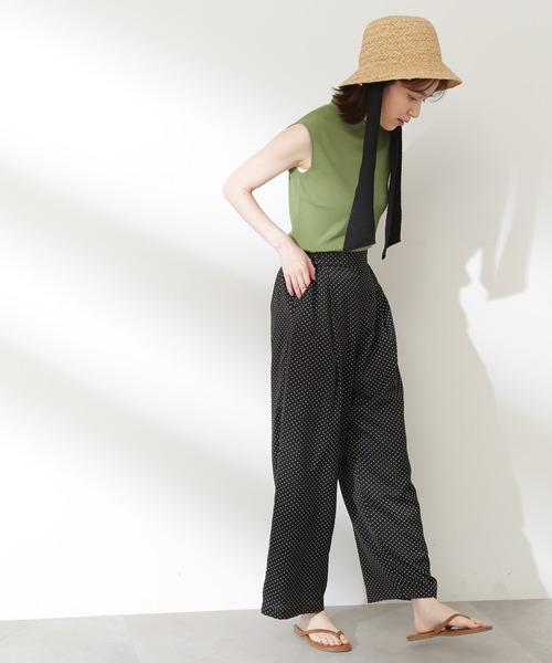 N.（N. Natural Beauty Basic）（エヌエヌナチュラルビューティーベーシック）の「◆リラックスストレートパンツ（デニムパンツ・レディース・ブラック系その他/ドット・MEDIUM）」の3枚目の写真