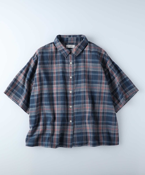 BACK NUMBER（バックナンバー）の「【BACK NUMBER】チェック柄半袖シャツ（シャツ/ブラウス・レディース・ネイビー/ブラウン/ブラック×ホワイト・L/M）」の15枚目の写真