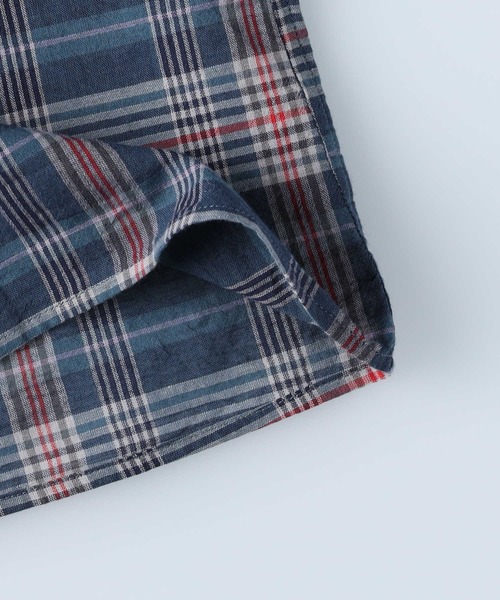 BACK NUMBER（バックナンバー）の「【BACK NUMBER】チェック柄半袖シャツ（シャツ/ブラウス・レディース・ネイビー/ブラウン/ブラック×ホワイト・L/M）」の17枚目の写真