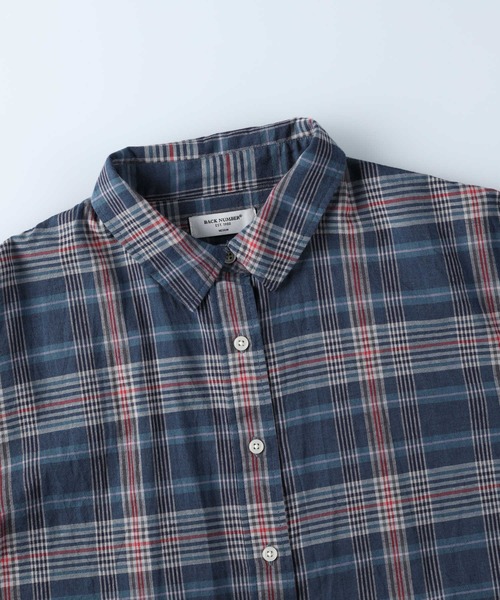 BACK NUMBER（バックナンバー）の「【BACK NUMBER】チェック柄半袖シャツ（シャツ/ブラウス・レディース・ネイビー/ブラウン/ブラック×ホワイト・L/M）」の18枚目の写真