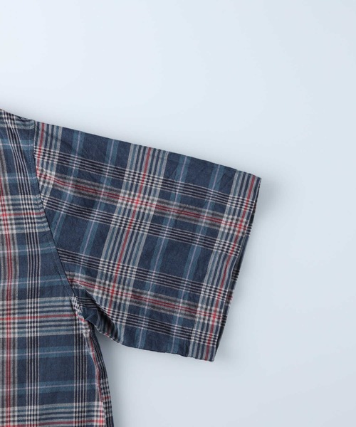 BACK NUMBER（バックナンバー）の「【BACK NUMBER】チェック柄半袖シャツ（シャツ/ブラウス・レディース・ネイビー/ブラウン/ブラック×ホワイト・L/M）」の19枚目の写真