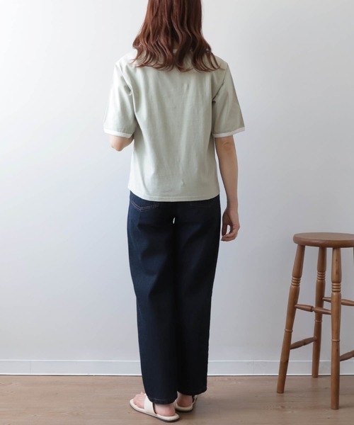 mil(ミル)の「【150㎝前後の小柄さんサイズ】タックデニムパンツ(デニムパンツ・レディース・ネイビー/ケミカルウォッシュ・XS/S/M)」の5枚目の写真