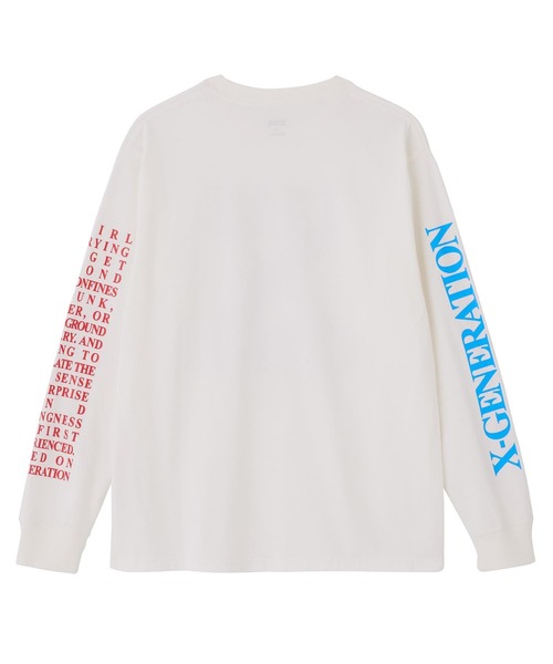X-girl（エックスガール）の「THE X-GIRL L/S TEE（Tシャツ/カットソー・レディース・オリーブ/ホワイト/ブラック・L/M/S/XL）」の5枚目の写真