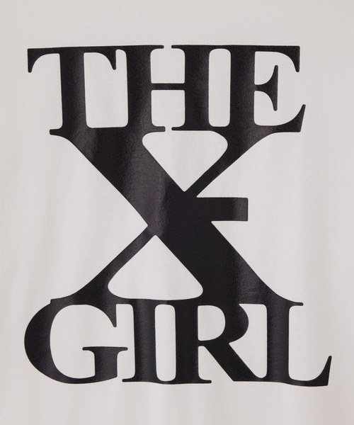 X-girl（エックスガール）の「THE X-GIRL L/S TEE（Tシャツ/カットソー・レディース・オリーブ/ホワイト/ブラック・L/M/S/XL）」の7枚目の写真