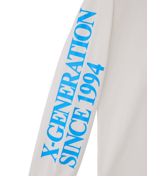 X-girl（エックスガール）の「THE X-GIRL L/S TEE（Tシャツ/カットソー・レディース・オリーブ/ホワイト/ブラック・L/M/S/XL）」の8枚目の写真