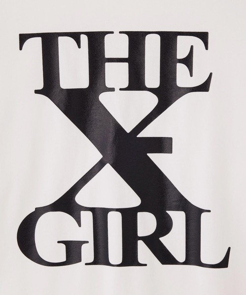 X-girl（エックスガール）の「THE X-GIRL L/S TEE（Tシャツ/カットソー・レディース・オリーブ/ホワイト/ブラック・L/M/S/XL）」の14枚目の写真